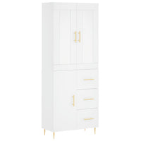 Credenza Bianca 69,5x34x180 cm in Legno Multistrato 3199801