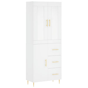 Credenza Bianca 69,5x34x180 cm in Legno Multistratocod mxl 89921