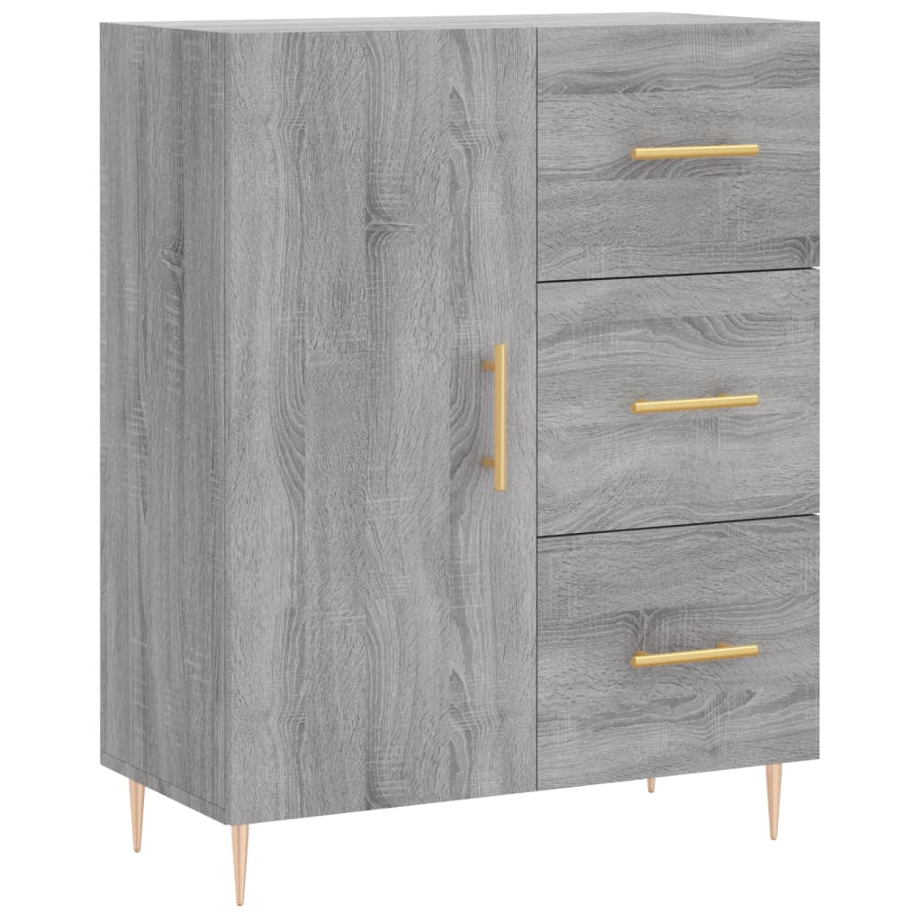 vidaXL Credenza Grigio Sonoma 69,5x34x180 cm in Legno Multistrato