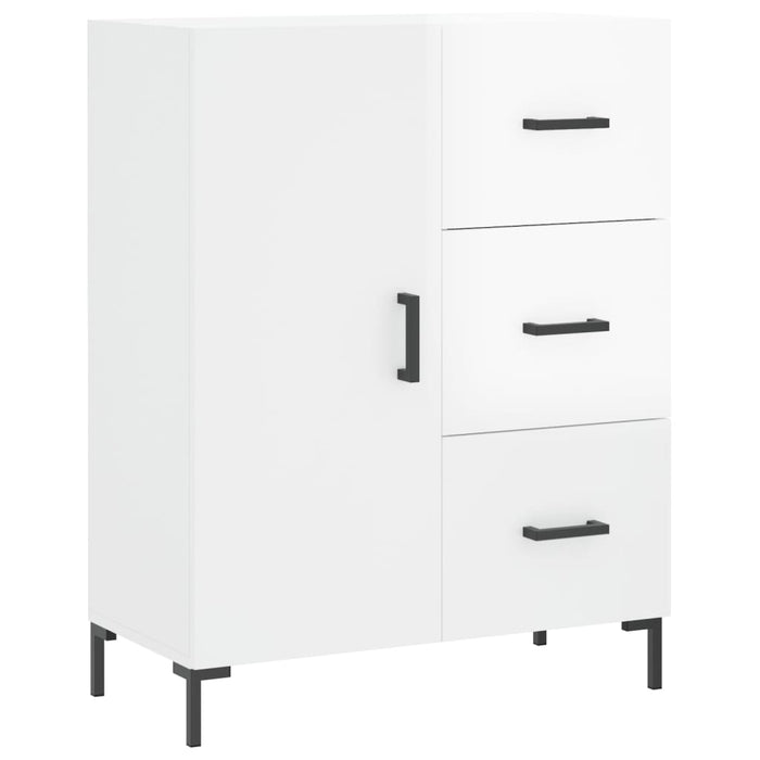 Credenza Bianco Lucido 69,5x34x180 cm in Legno Multistrato 3199811