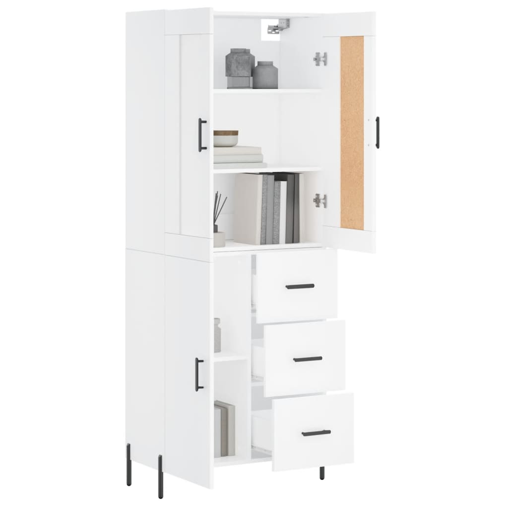 Credenza Bianca 69,5x34x180 cm in Legno Multistrato 3199817