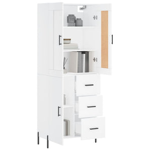 Credenza Bianca 69,5x34x180 cm in Legno Multistrato 3199817