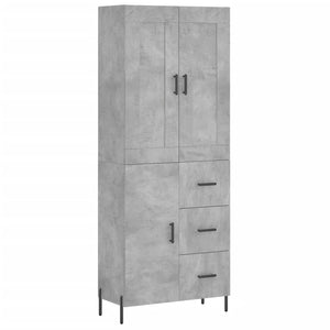 Credenza Grigio Cemento 69,5x34x180 cm in Legno Multistrato 3199821