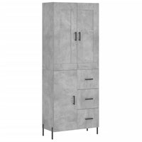 Credenza Grigio Cemento 69,5x34x180 cm in Legno Multistratocod mxl 102035
