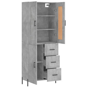 Credenza Grigio Cemento 69,5x34x180 cm in Legno Multistrato 3199821