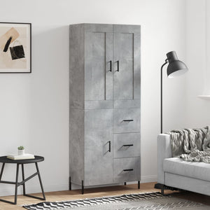 Credenza Grigio Cemento 69,5x34x180 cm in Legno Multistrato 3199821