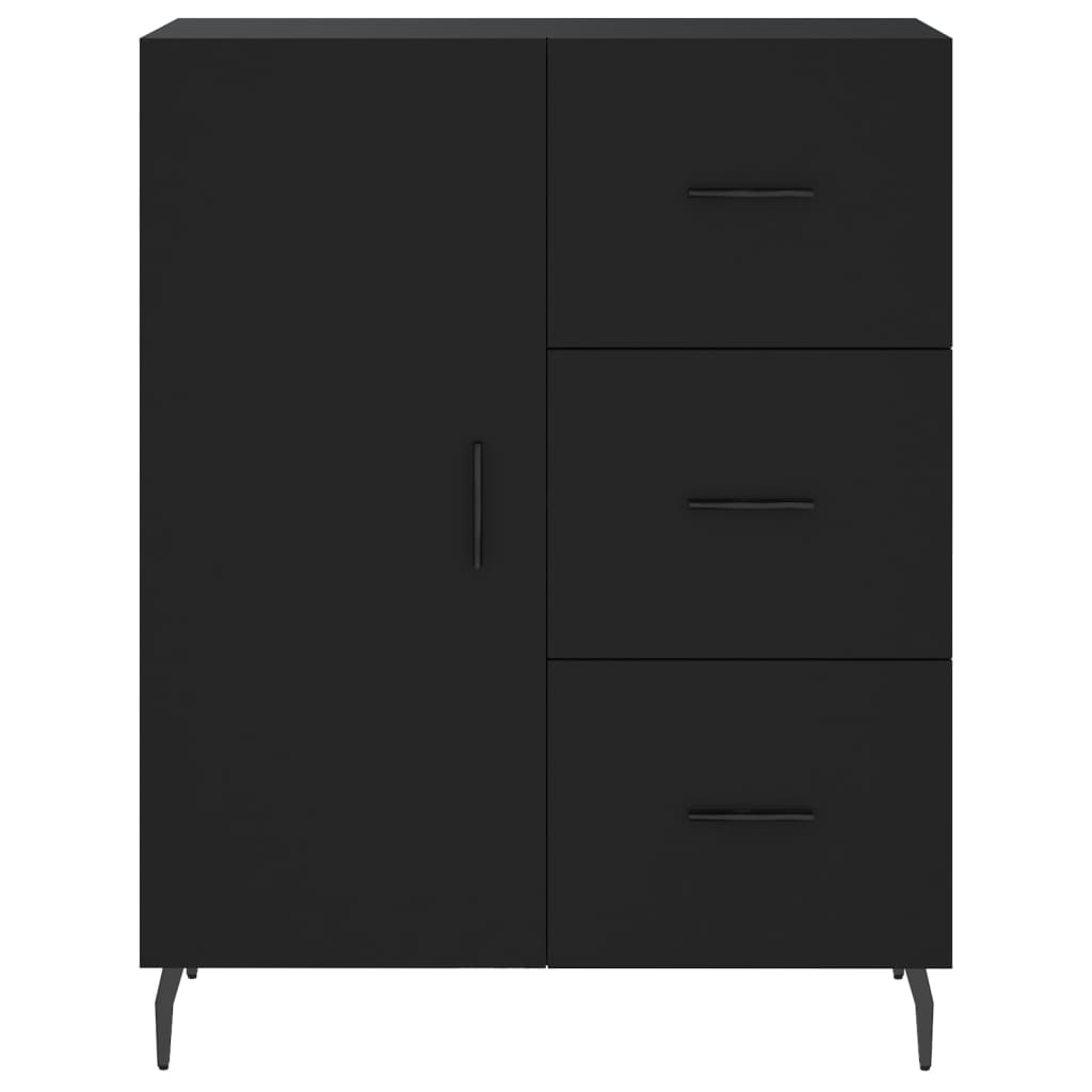 Credenza Nera 69,5x34x180 cm in Legno Multistrato 3199826