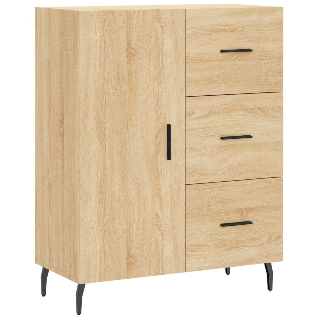 Credenza-Buffet-Armadio da cucina Rovere Sonoma 69,5x34x180 cm in Legno Multistrato 913273