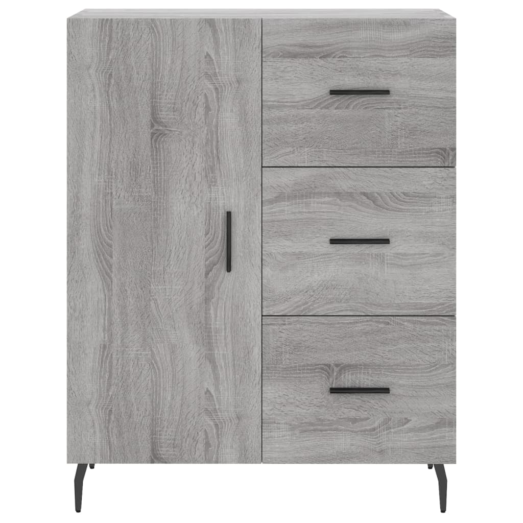 vidaXL Credenza Grigio Sonoma 69,5x34x180 cm in Legno Multistrato