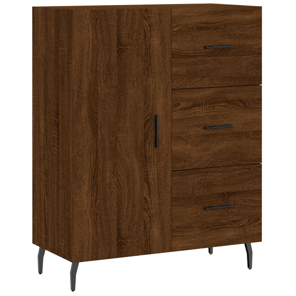 Credenza Rovere Marrone 69,5x34x180 cm in Legno Multistrato 3199832