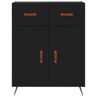 Credenza Nera 69,5x34x180 cm in Legno Multistrato 3199850