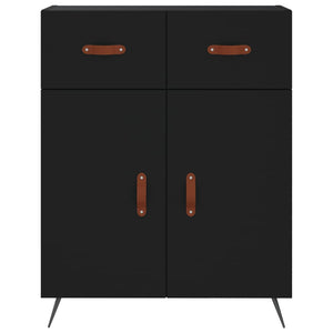 Credenza Nera 69,5x34x180 cm in Legno Multistrato 3199850