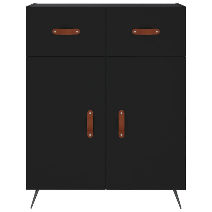 Credenza Nera 69,5x34x180 cm in Legno Multistrato 3199850