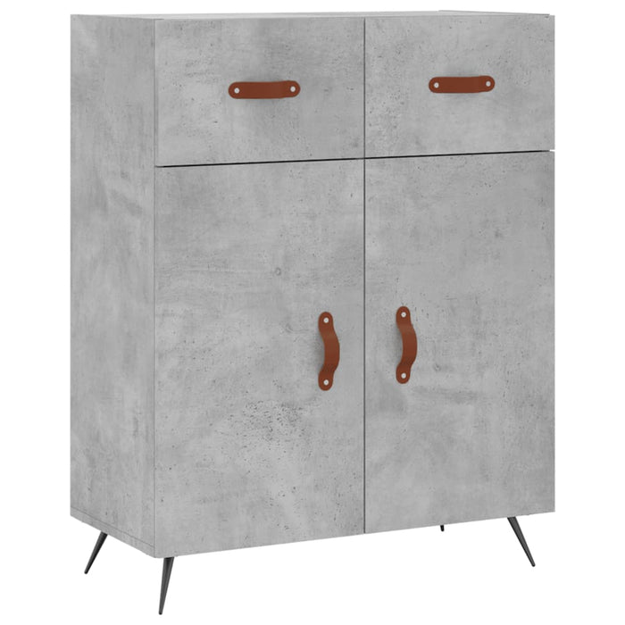 Credenza cassettiera mobile contenitore organizer cucina soggiorno salotto alto 695 x 34 x 180 cm legno ingegnerizzato grigio 02_0034499