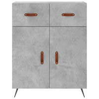 Credenza cassettiera mobile contenitore organizer cucina soggiorno salotto alto 695 x 34 x 180 cm legno ingegnerizzato grigio 02_0034499