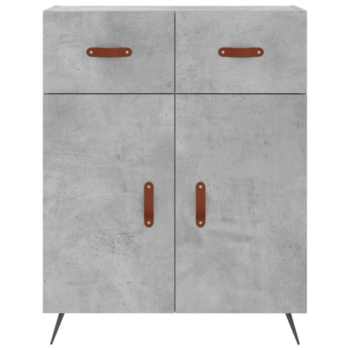 Credenza cassettiera mobile contenitore organizer cucina soggiorno salotto alto 695 x 34 x 180 cm legno ingegnerizzato grigio 02_0034499
