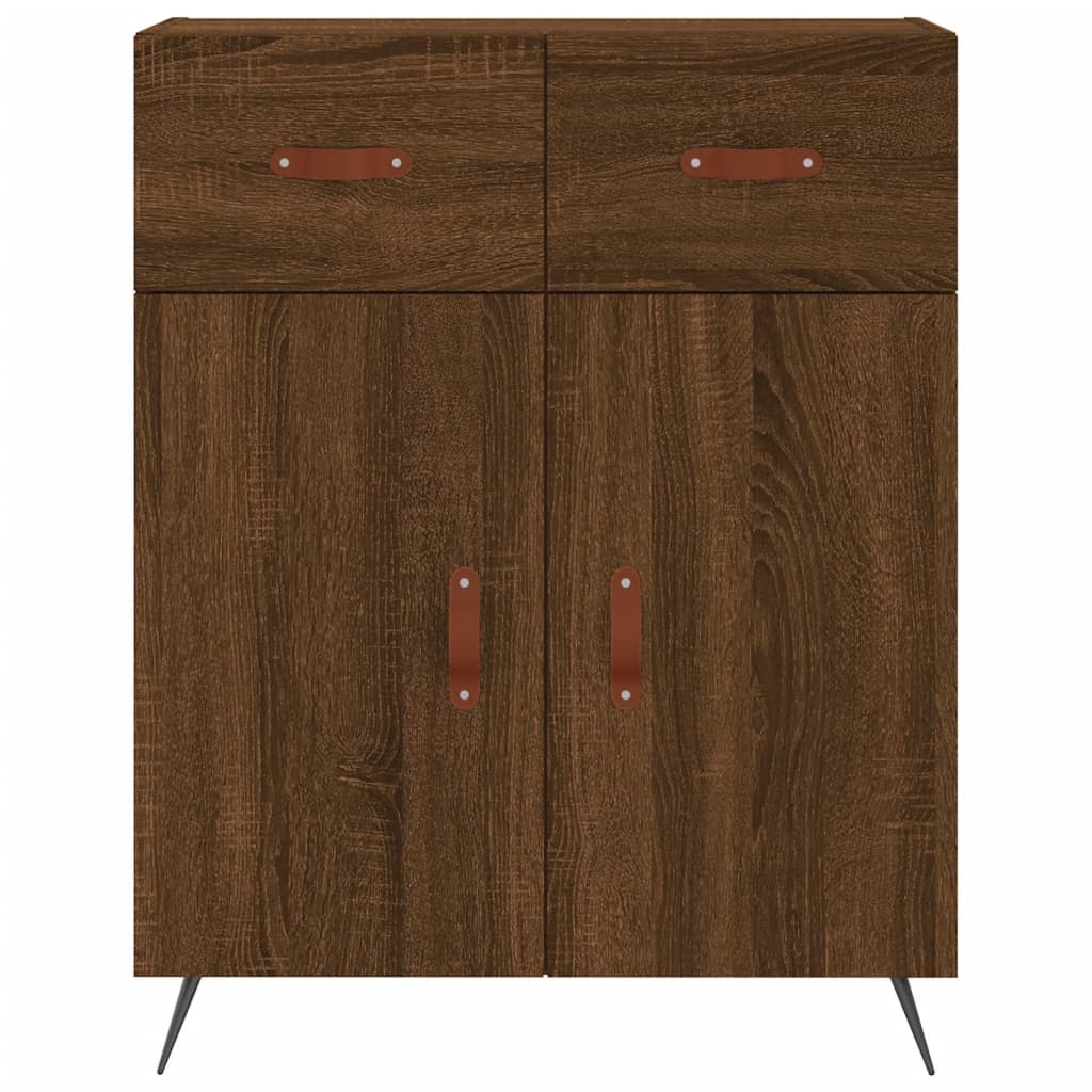 Credenza Rovere Marrone 69,5x34x180 cm in Legno Multistrato 3199856