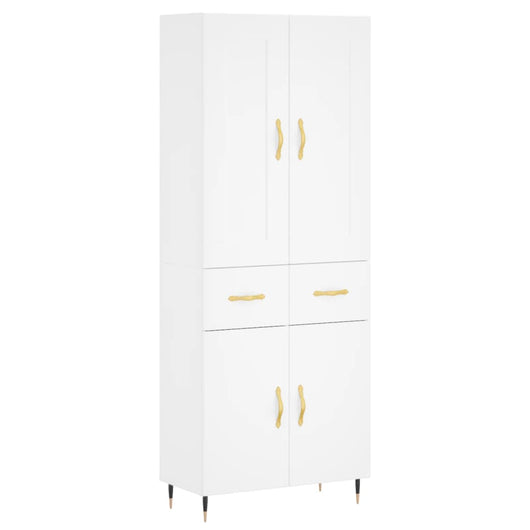 Credenza Bianca 69,5x34x180 cm in Legno Multistrato 3199857