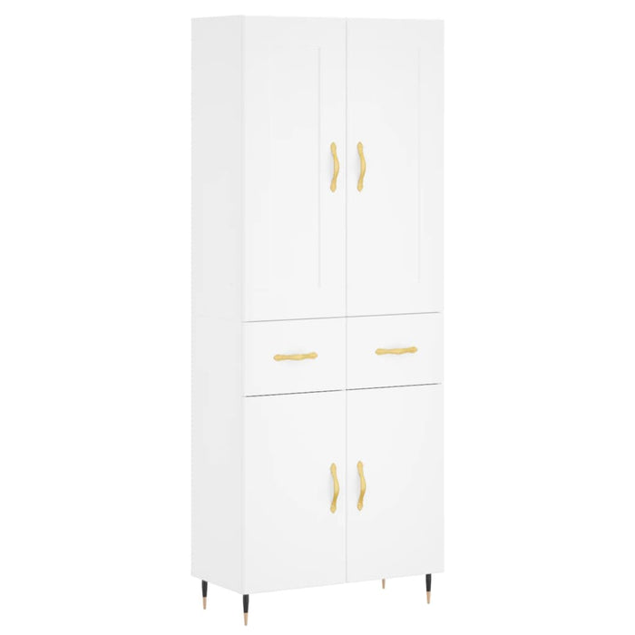 Credenza Bianca 69,5x34x180 cm in Legno Multistrato 3199857