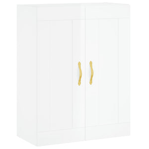 Credenza Bianco Lucido 69,5x34x180 cm in Legno Multistrato 3199859