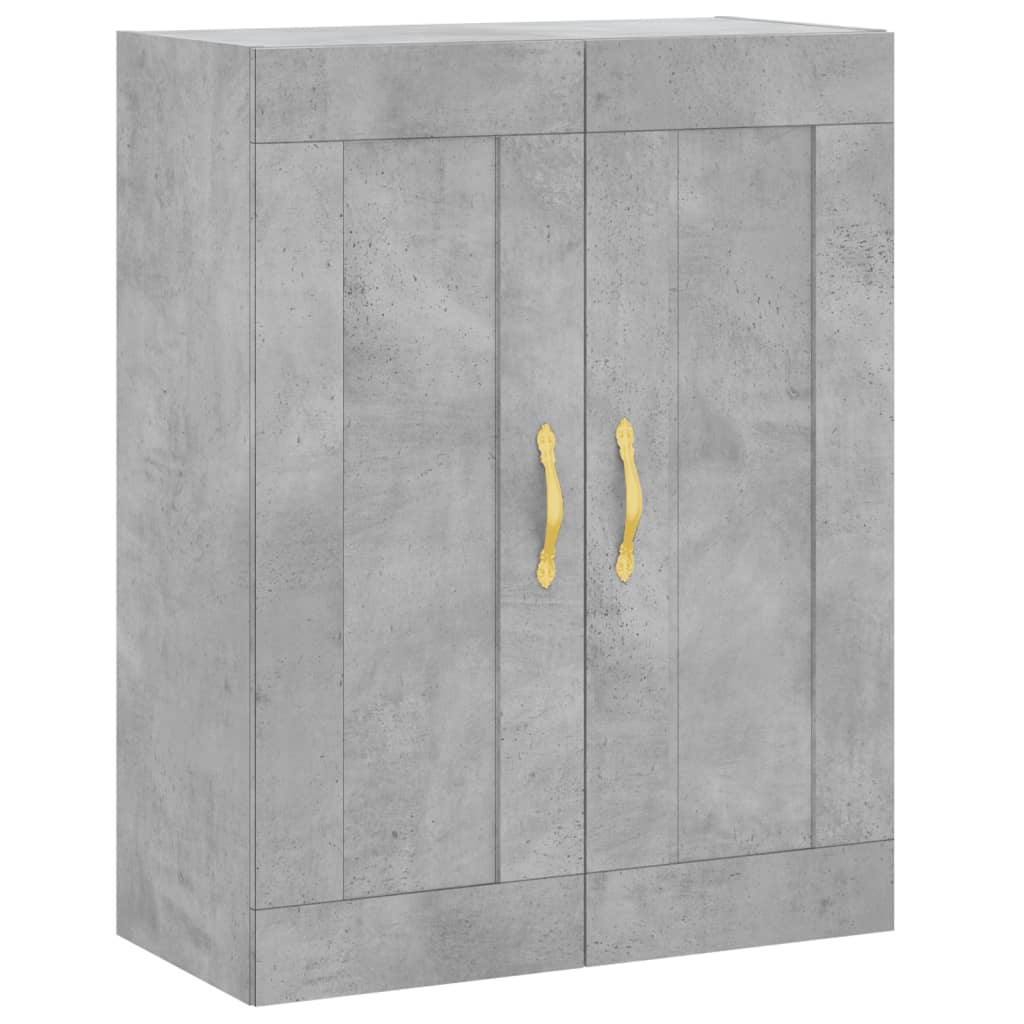 Credenza-Buffet-Armadio da cucina Grigio Cemento 69,5x34x180 cm in Legno Multistrato 598762