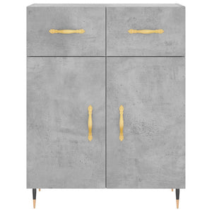 Credenza-Buffet-Armadio da cucina Grigio Cemento 69,5x34x180 cm in Legno Multistrato 598762