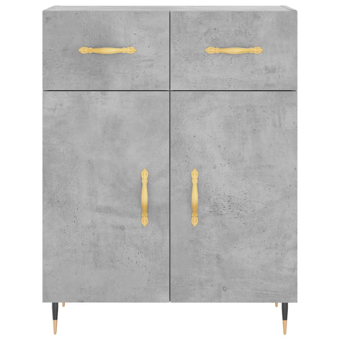 Credenza-Buffet-Armadio da cucina Grigio Cemento 69,5x34x180 cm in Legno Multistrato 598762