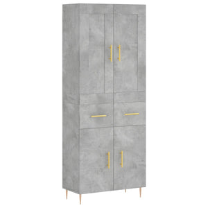 Credenza cassettiera mobile contenitore organizer cucina soggiorno salotto alto 695 x 34 x 180 cm legno ingegnerizzato grigio 02_0034591