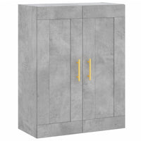vidaXL Credenza Grigio Cemento 69,5x34x180 cm in Legno Multistrato