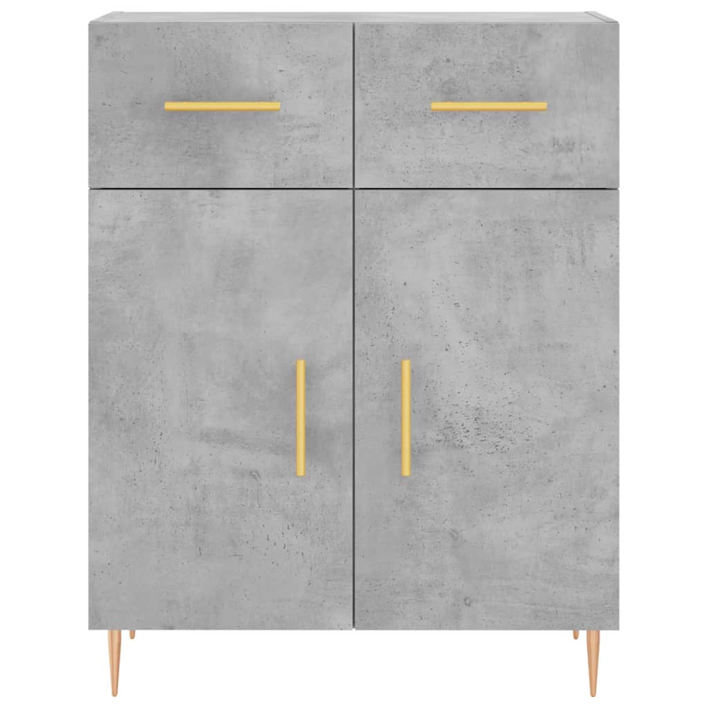 Credenza cassettiera mobile contenitore organizer cucina soggiorno salotto alto 695 x 34 x 180 cm legno ingegnerizzato grigio 02_0034591