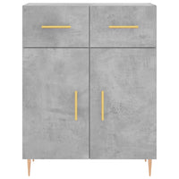 vidaXL Credenza Grigio Cemento 69,5x34x180 cm in Legno Multistrato