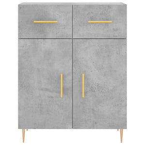 vidaXL Credenza Grigio Cemento 69,5x34x180 cm in Legno Multistrato