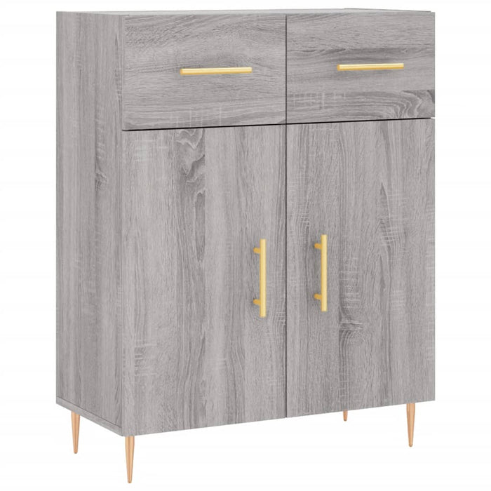 vidaXL Credenza Grigio Sonoma 69,5x34x180 cm in Legno Multistrato
