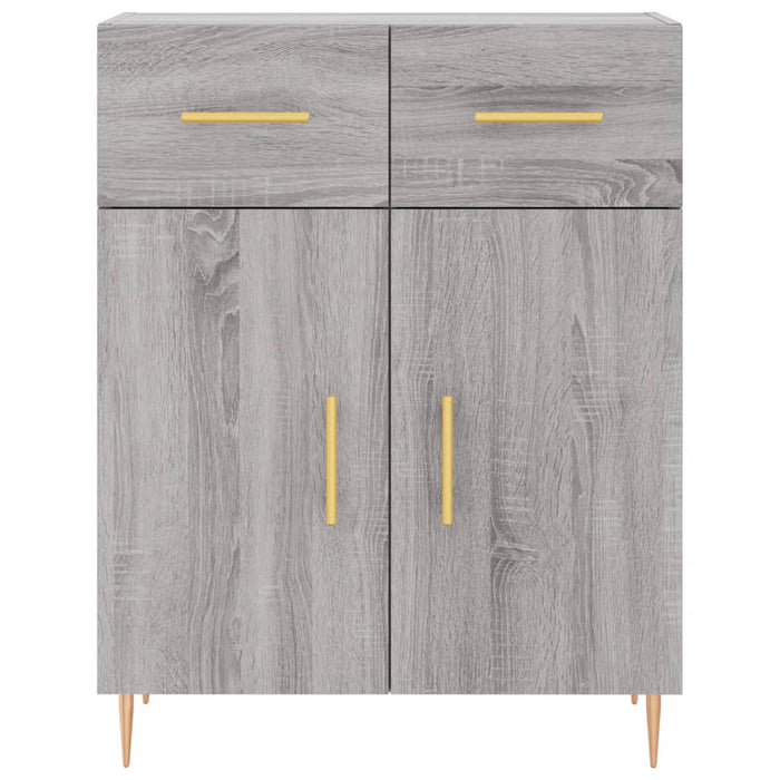 vidaXL Credenza Grigio Sonoma 69,5x34x180 cm in Legno Multistrato