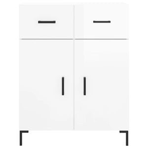 Credenza Bianco Lucido 69,5x34x180 cm in Legno Multistrato 3199875