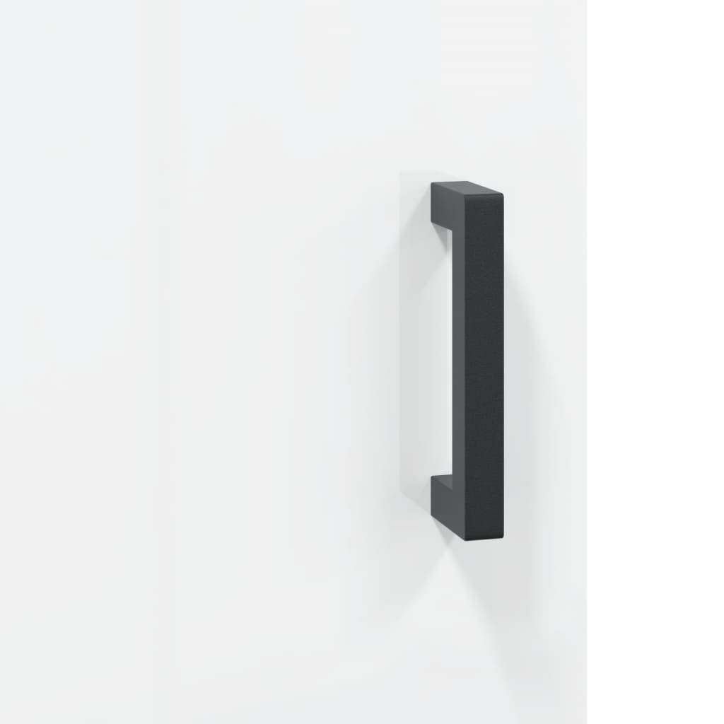 Credenza Bianco Lucido 69,5x34x180 cm in Legno Multistrato 3199875