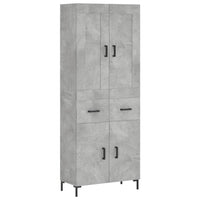 Credenza Grigio Cemento 69,5x34x180 cm in Legno Multistrato 3199877
