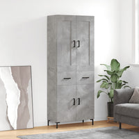 Credenza Grigio Cemento 69,5x34x180 cm in Legno Multistrato 3199877