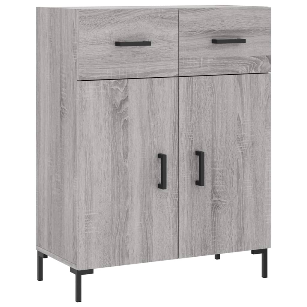 vidaXL Credenza Grigio Sonoma 69,5x34x180 cm in Legno Multistrato