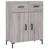 vidaXL Credenza Grigio Sonoma 69,5x34x180 cm in Legno Multistrato