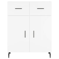 Credenza-Buffet-Armadio da cucina Bianca 69,5x34x180 cm in Legno Multistrato 836615