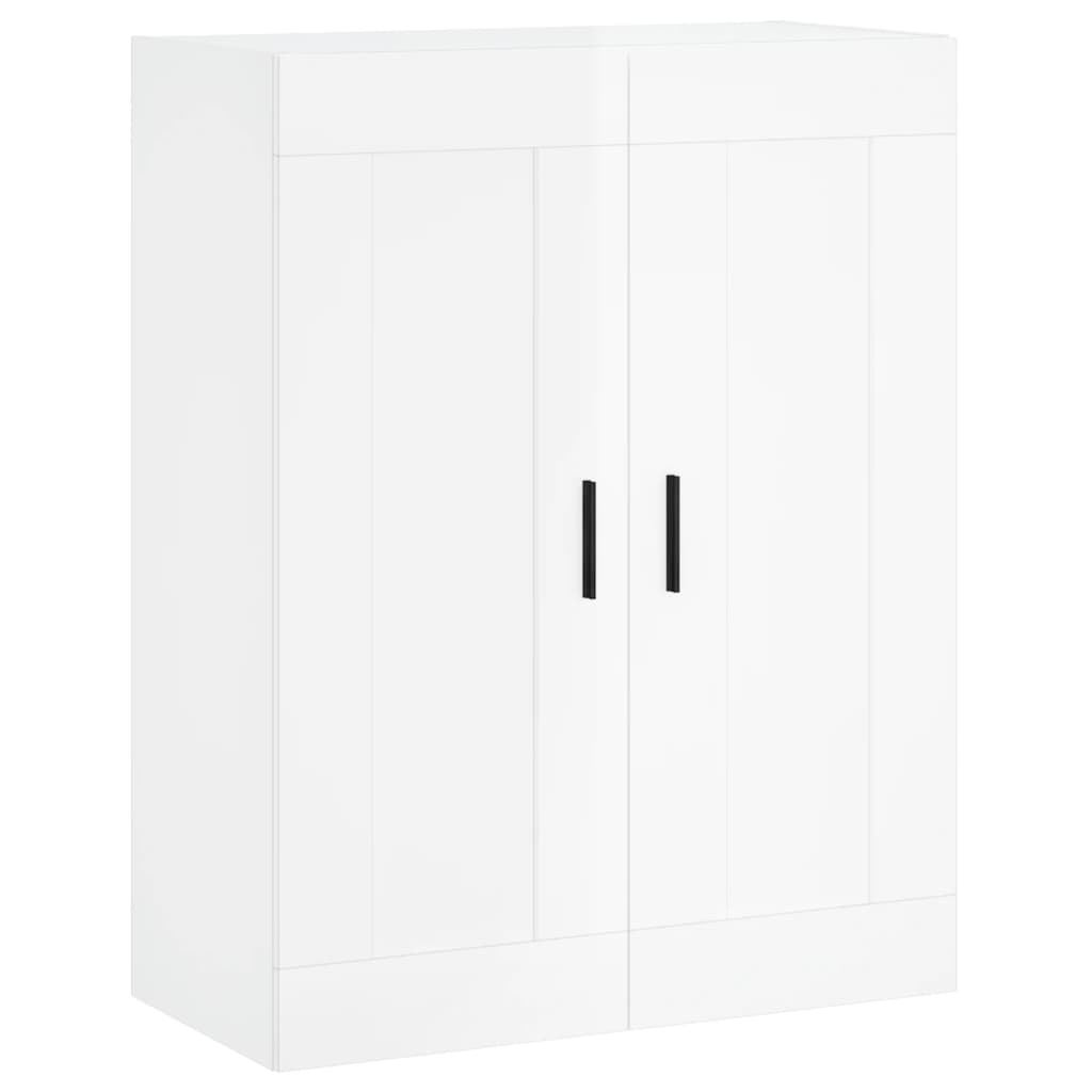 Credenza Bianco Lucido 69,5x34x180 cm in Legno Multistrato 3199891