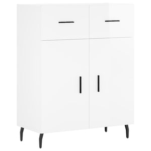 Credenza Bianco Lucido 69,5x34x180 cm in Legno Multistrato 3199891