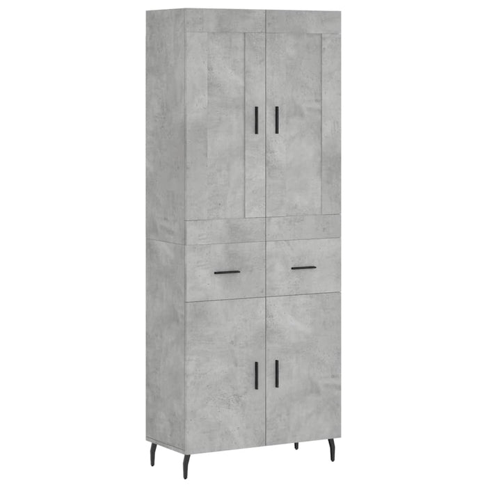 Credenza Grigio Cemento 69,5x34x180 cm in Legno Multistratocod mxl 125731