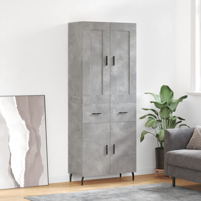 Credenza Grigio Cemento 69,5x34x180 cm in Legno Multistratocod mxl 125731