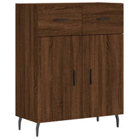 Credenza Rovere Marrone 69,5x34x180 cm in Legno Multistrato 3199896