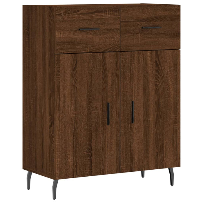Credenza Rovere Marrone 69,5x34x180 cm in Legno Multistrato 3199896