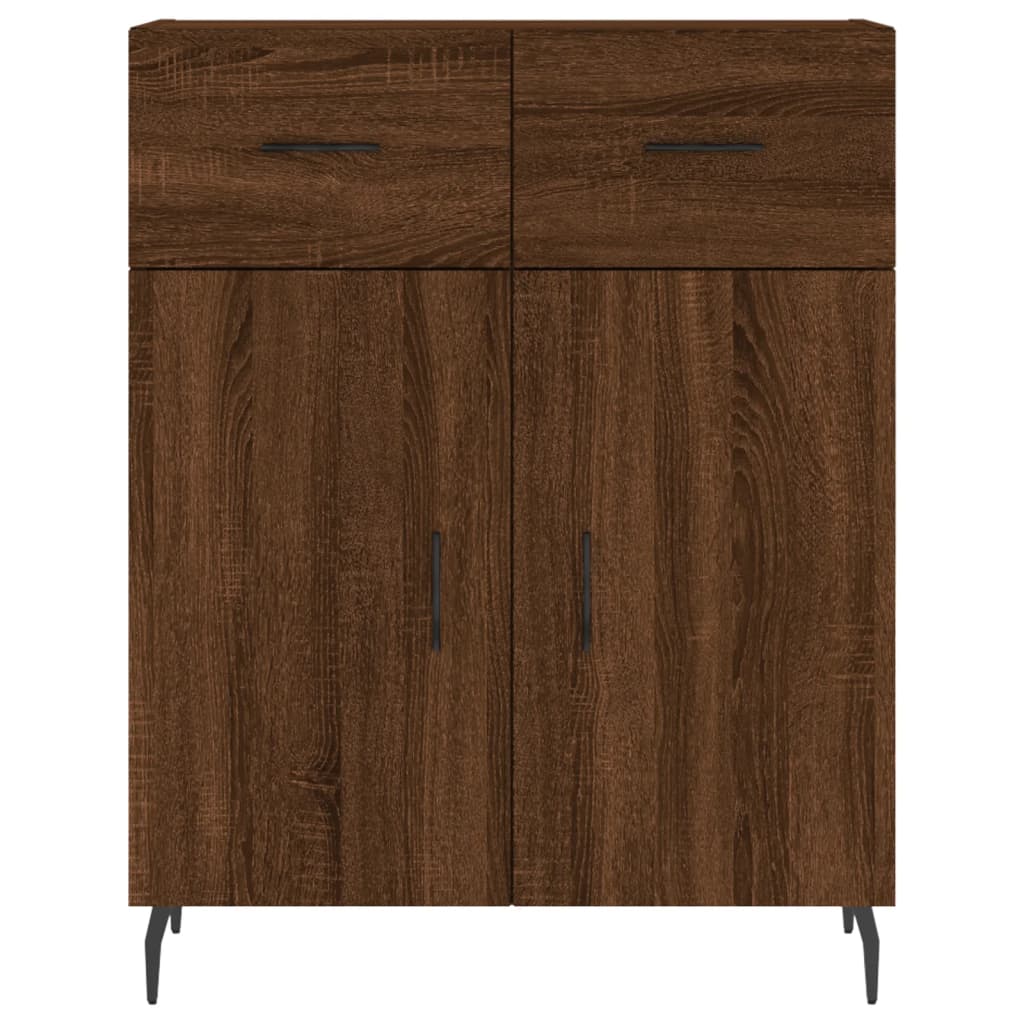 Credenza Rovere Marrone 69,5x34x180 cm in Legno Multistrato 3199896