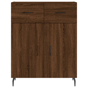 Credenza Rovere Marrone 69,5x34x180 cm in Legno Multistrato 3199896