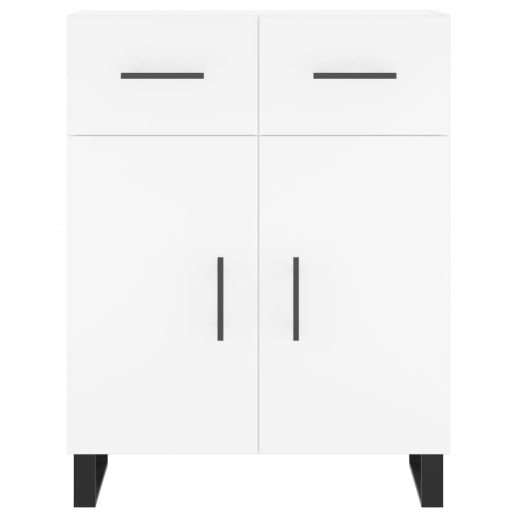 Credenza-Buffet-Armadio da cucina Bianca 69,5x34x180 cm in Legno Multistrato 981982